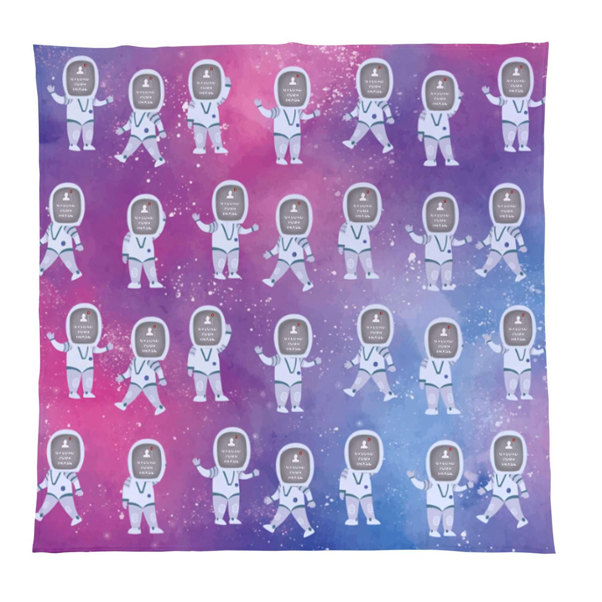 Astronaut personalised photo Face blanket