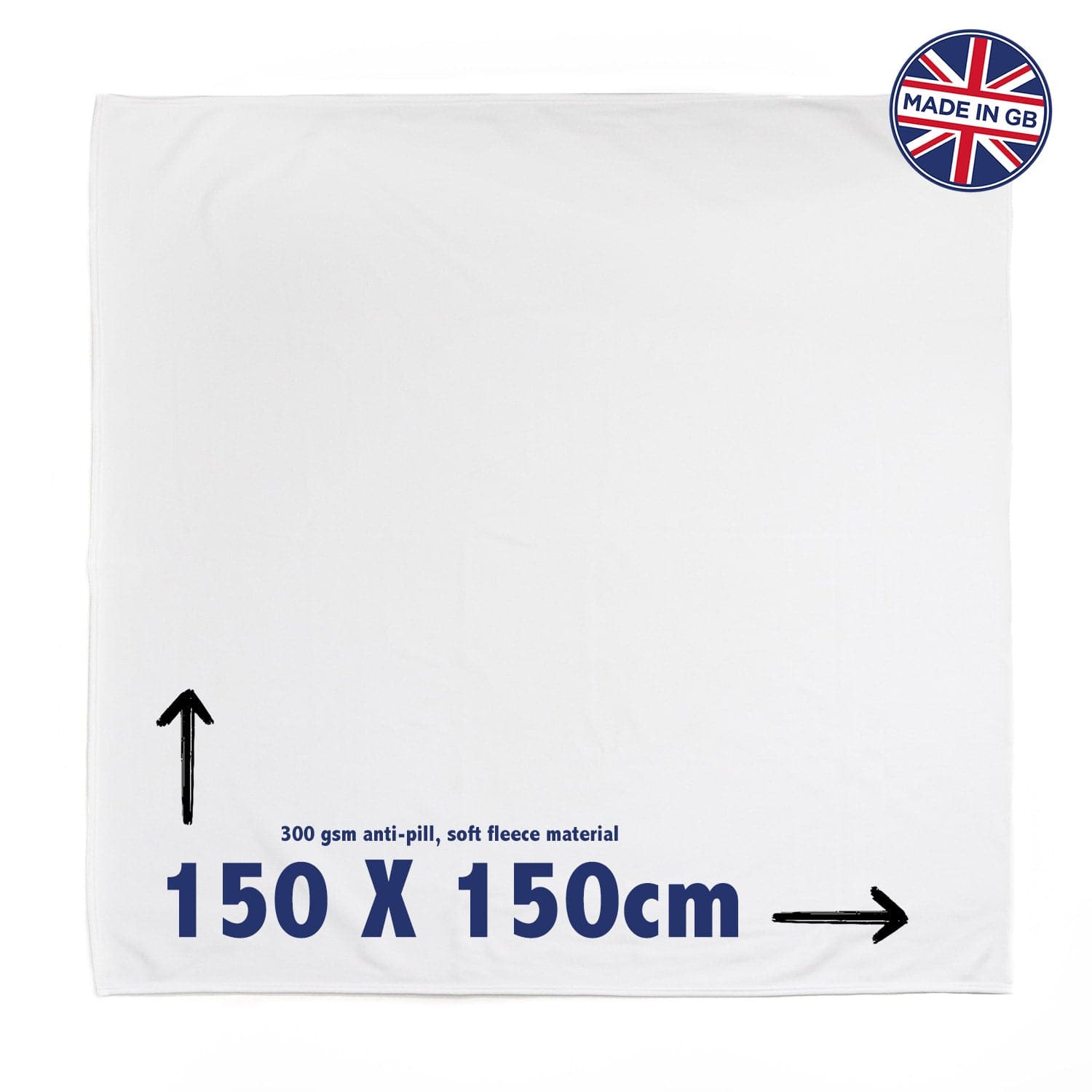 King Charles Coronation - Union Jack - Official Royal Badge - 150 x 150cm Fleece Blanket