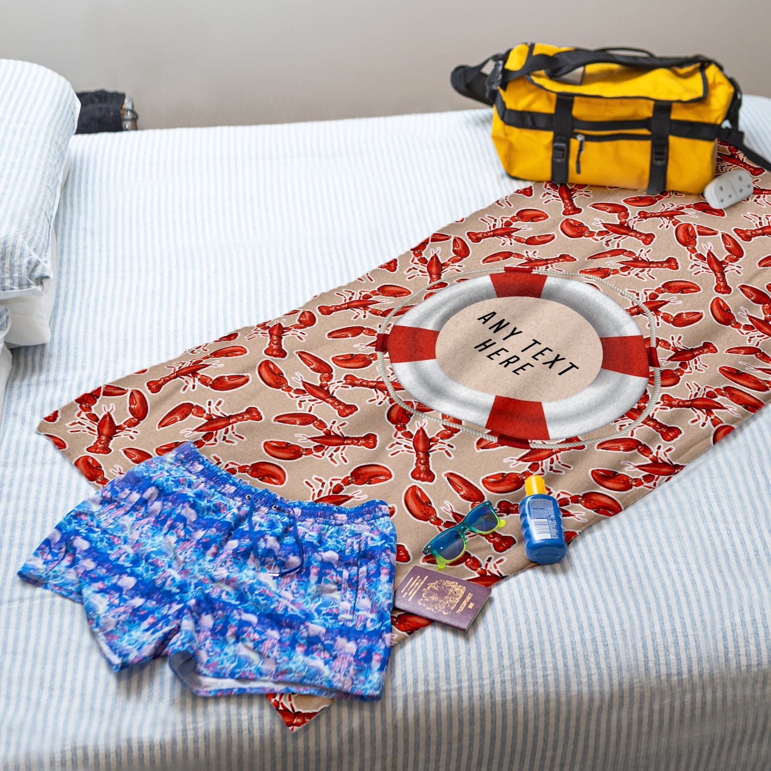 Personalised Beach Towel - Lobster Design