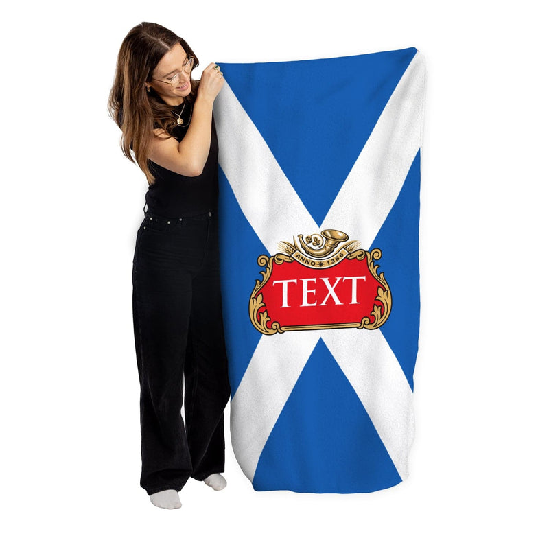 Personalised Beach Towel - Scotland Flag