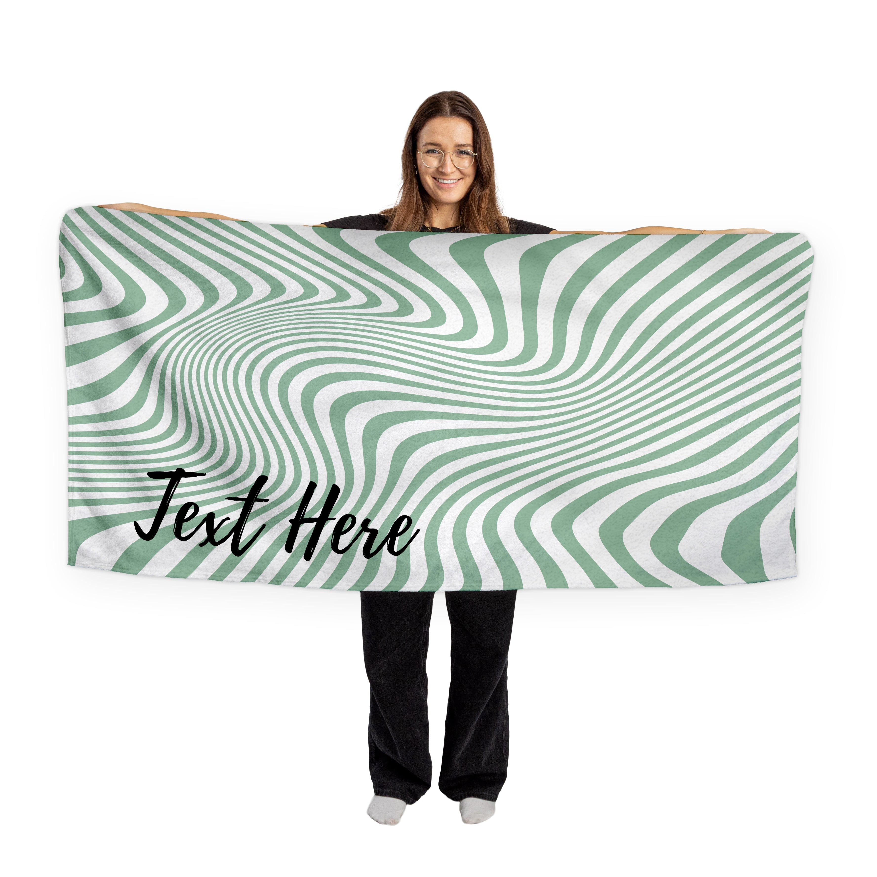Personalised Beach Towel - Any Colour - Swirl Pattern