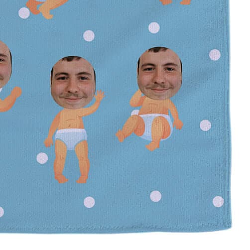 Baby Blue - Add a Face - Tea Towel