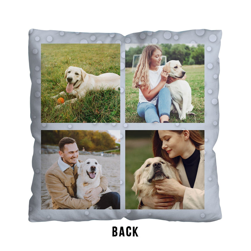 Personalised Text and Photo - Bah Humpug - Ice Blue - 45cm Cushion