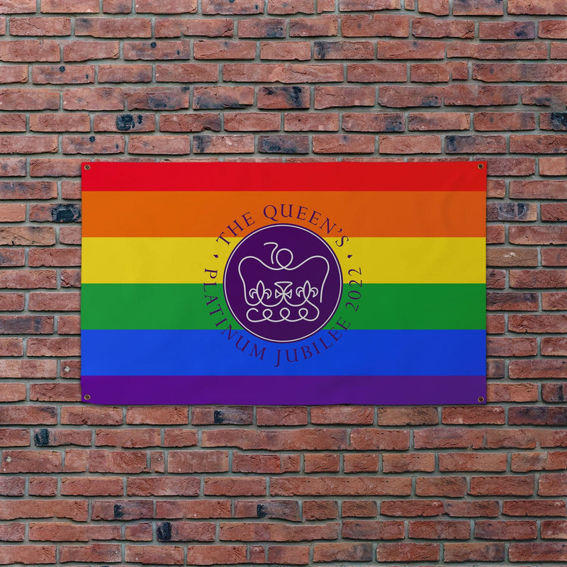 Platinum Jubilee - Rainbow Flag - 5ft x 3ft Banner