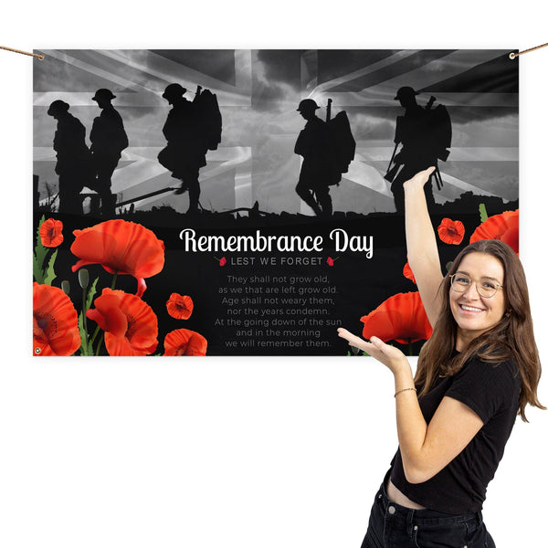 Remembrance Poem | Personalised Banner - 5ft x 3ft