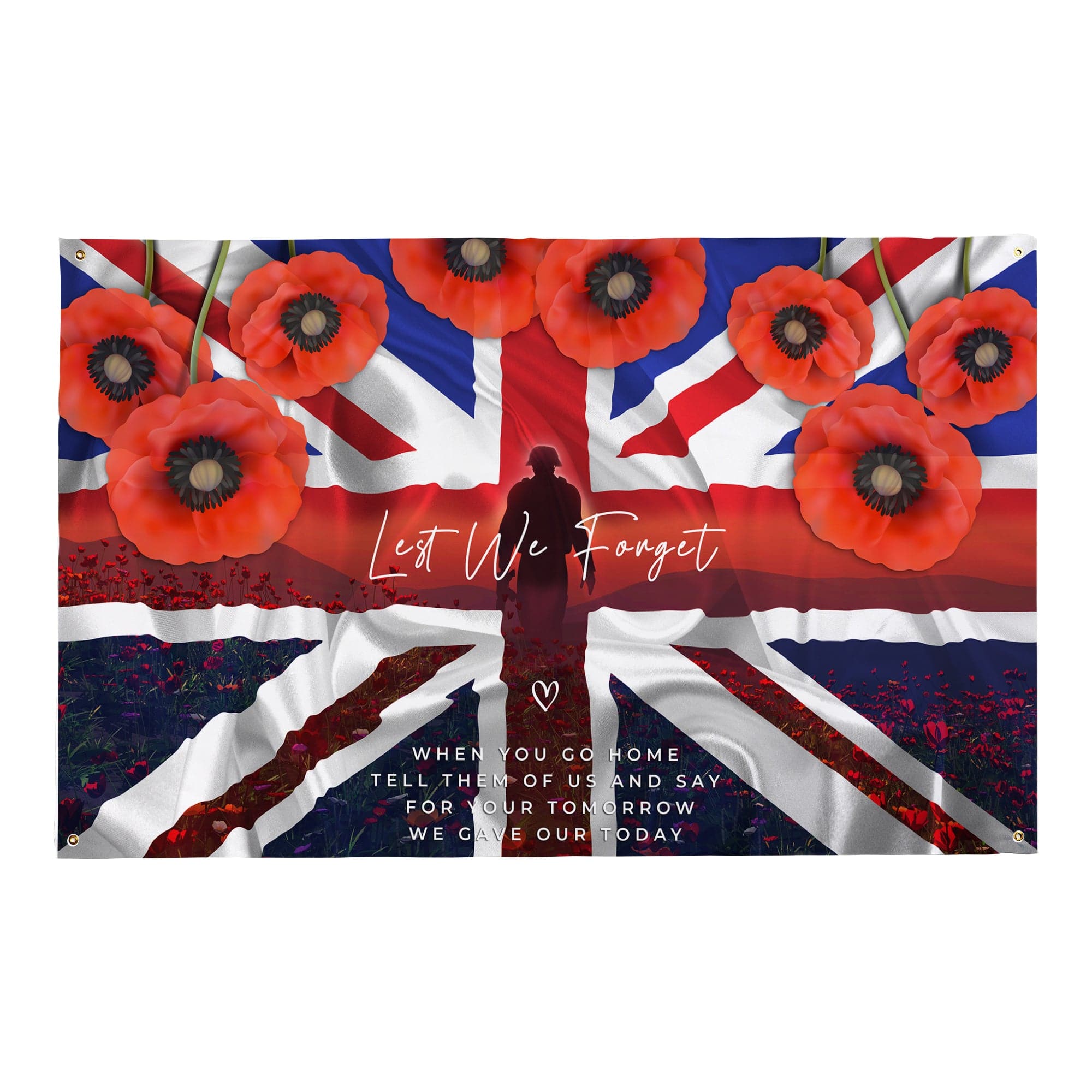 Remembrance Sunset Flag | Personalised Banner - 5ft x 3ft
