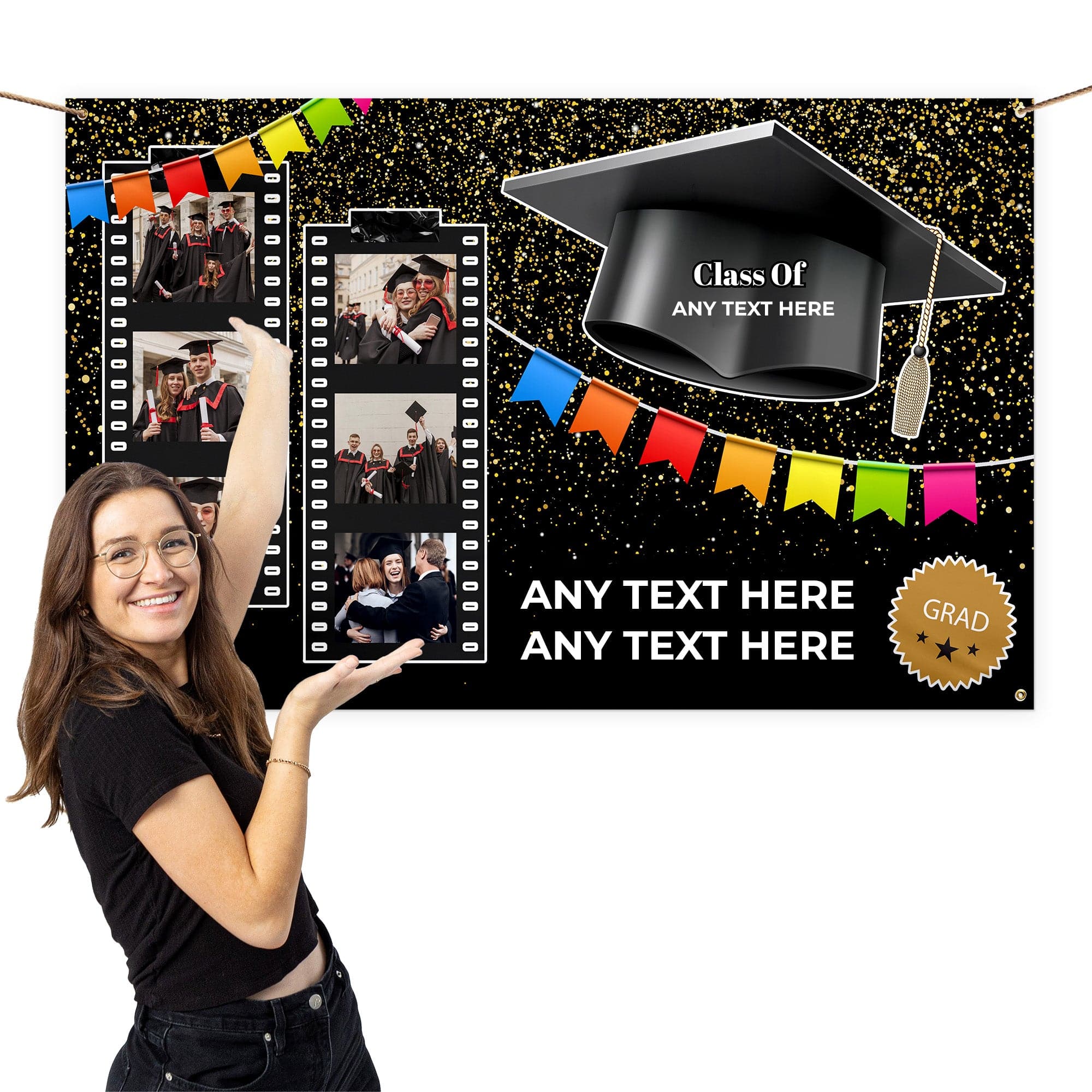 Graduation Hat - Photo Banner - Edit Text - 5FT X 3FT – https ...