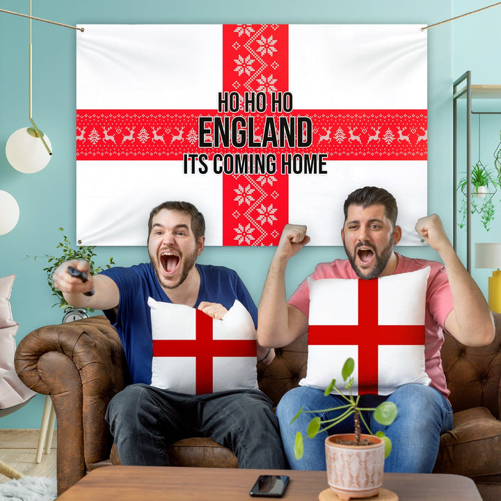 England Xmas Flag - Personalised 5ft x 3ft Fabric Banner