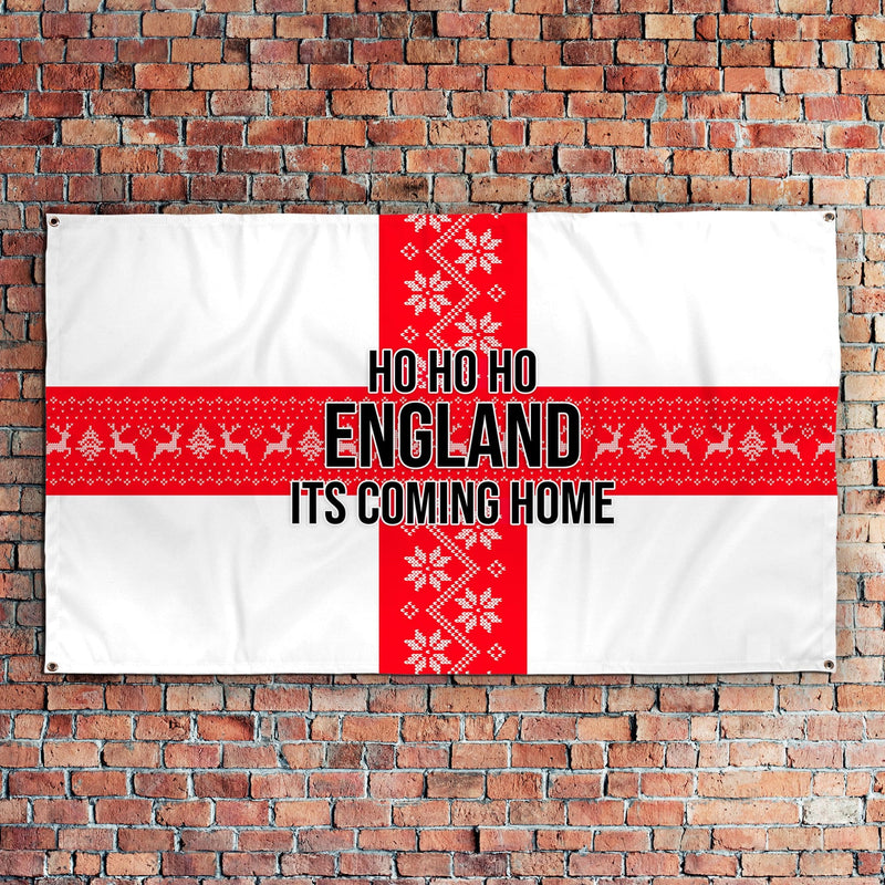 England Xmas Flag - Personalised 5ft x 3ft Fabric Banner