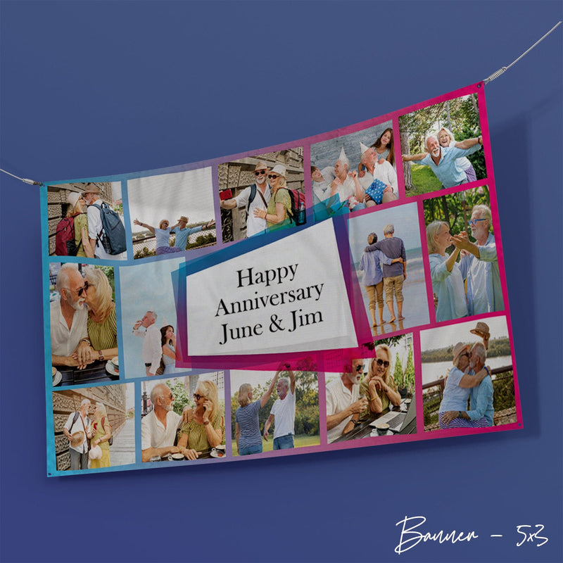 Any Occasion Photo Banner - Purple - Edit Text - 5ft x 3ft