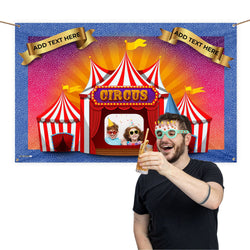 Personalised  Text - Circus Banner - 5ft x 3ft