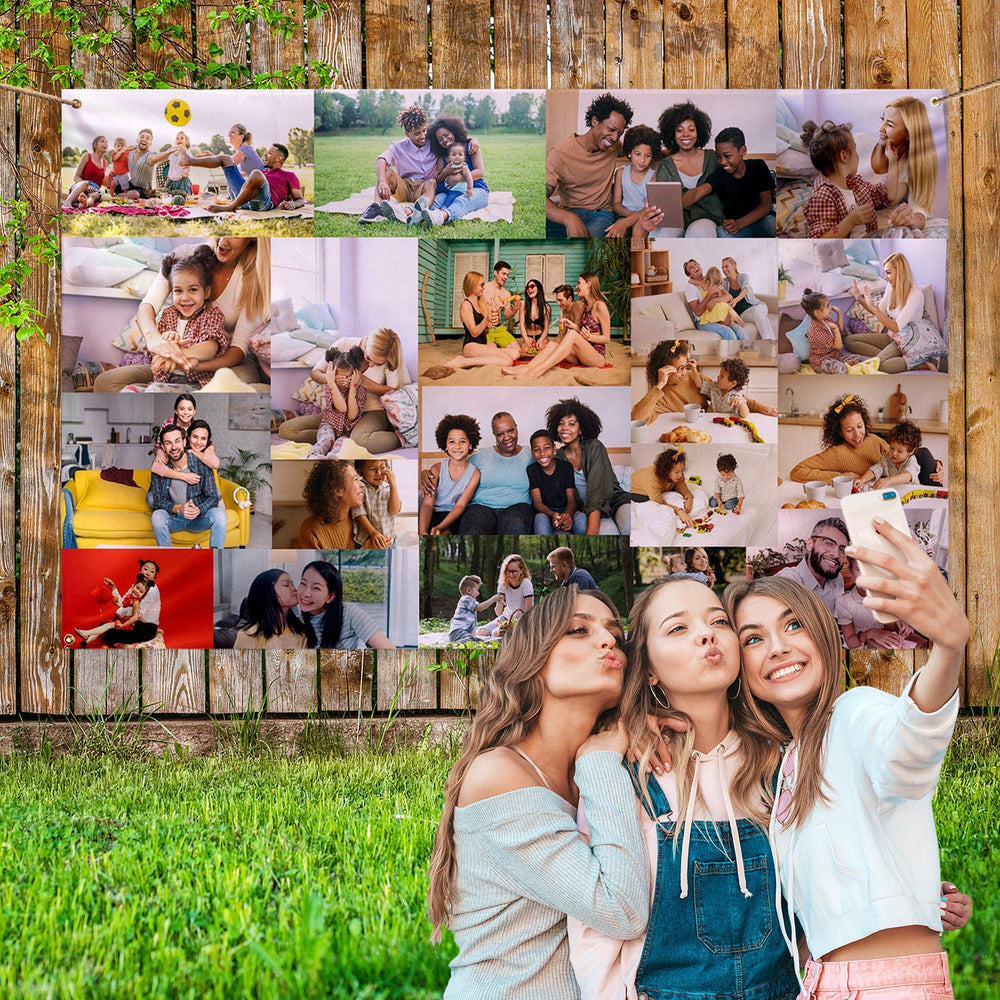 Custom Fabric Photo Collage | Personalised Fleece Blanket, Throw – https://britishmade.gifts/
