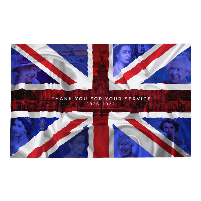 Queens Commemorative - A Look Back In Time - 5ft x 3ft Fabric Banner