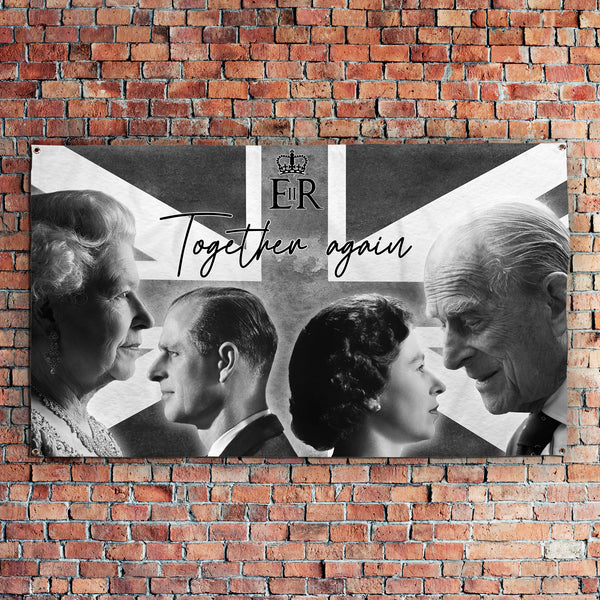 Queens Commemorative - Together Again - 5ft x 3ft Fabric Banner