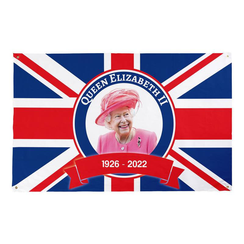 Queens Commemorative - Union Jack - 5ft x 3ft Fabric Banner