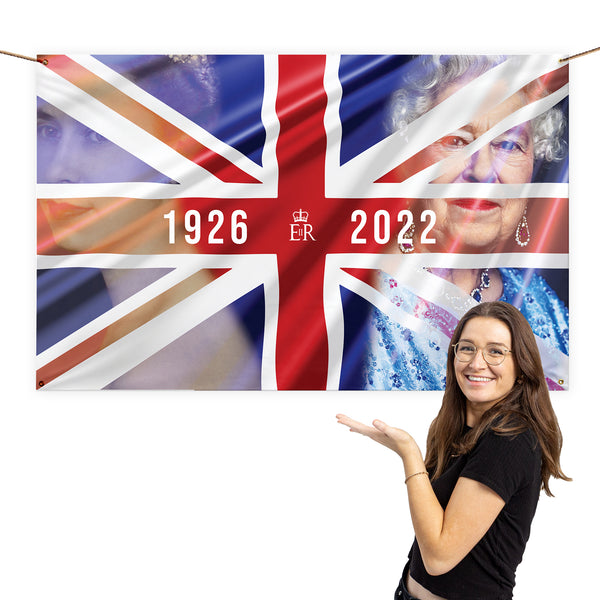 Queens Commemorative - Reflection - 5ft x 3ft Fabric Banner
