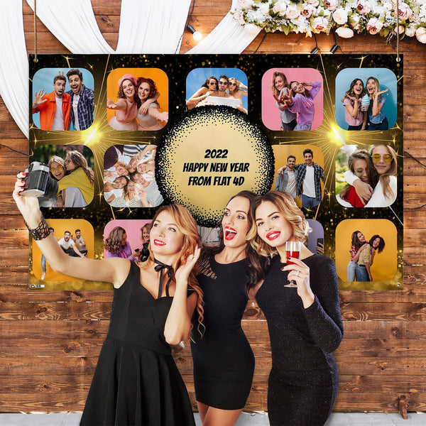 Any occasion - Gold sparkler- Photo banner - Edit text - 5FT X 3FT