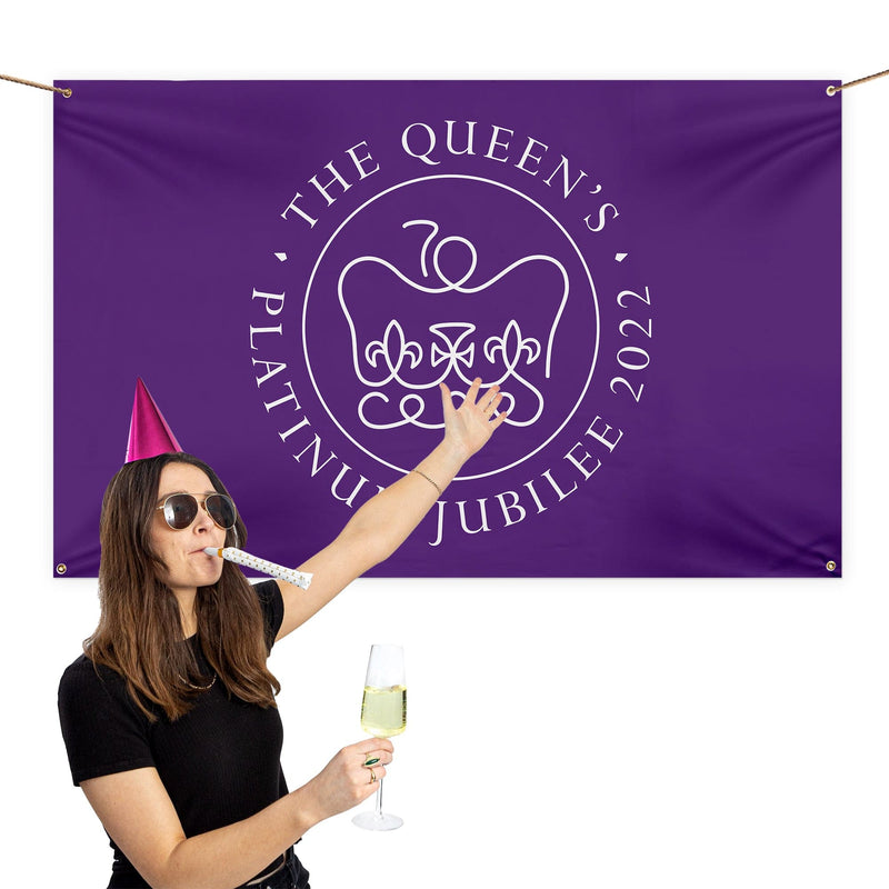Platinum Jubilee - Purple - 5ft x 3ft Banner