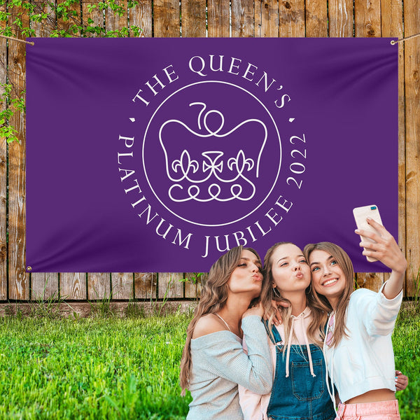 Platinum Jubilee - Purple - 5ft x 3ft Banner
