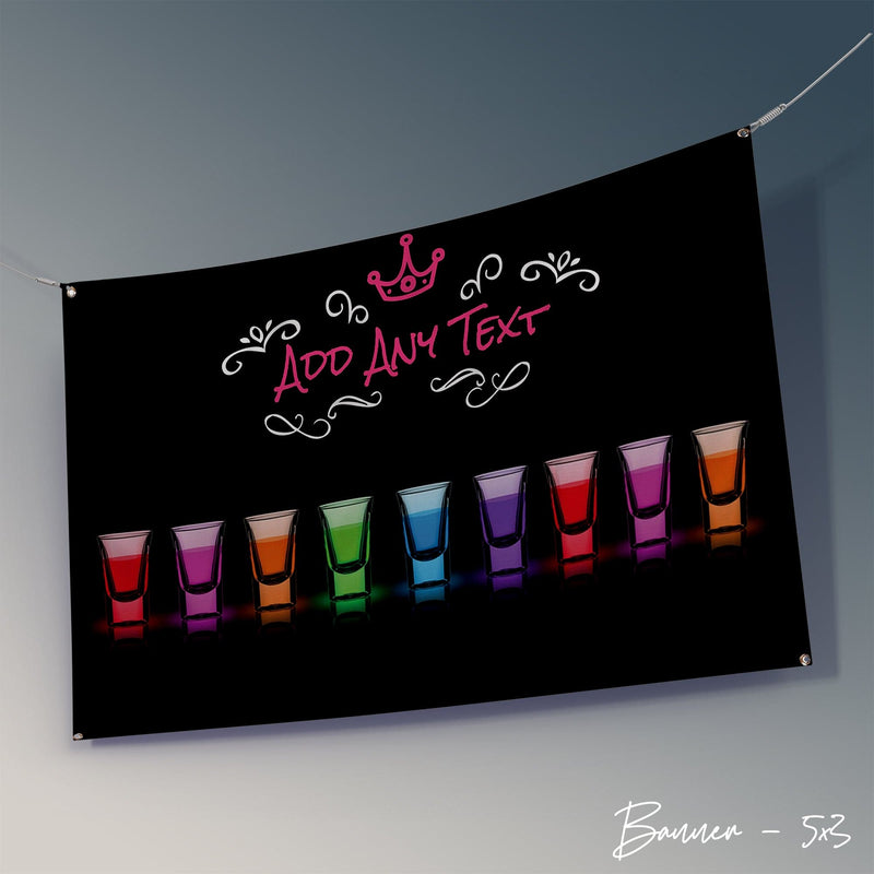 Shots Banner - Add Any Text - 5ft x 3ft
