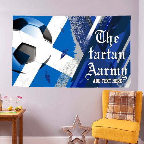 Tartan Army Paper Rip - Personalised 5ft x 3ft Fabric Banner