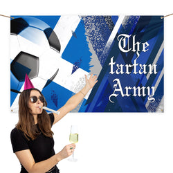 Tartan Army Paper Rip - Personalised 5ft x 3ft Fabric Banner