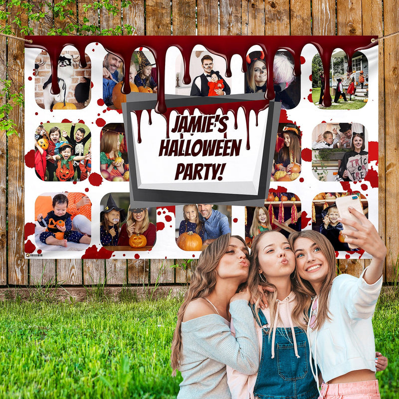 Photo Banner - Halloween Blood Splat - Edit text - 5FT X 3FT