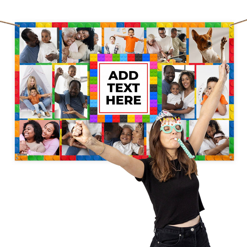 Kids Photo Banner - Lego - Edit text - 5FT X 3FT