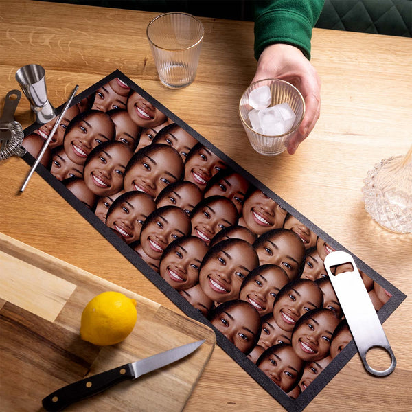 Your Face All Over - Personalised Bar Runner