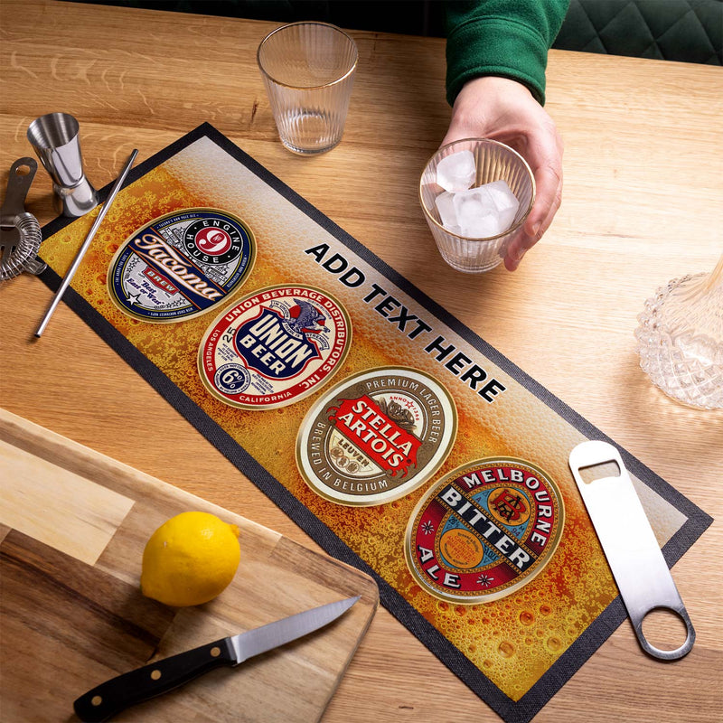 Pub Inspired - Beer Mats - Personalised Text Bar Runner
