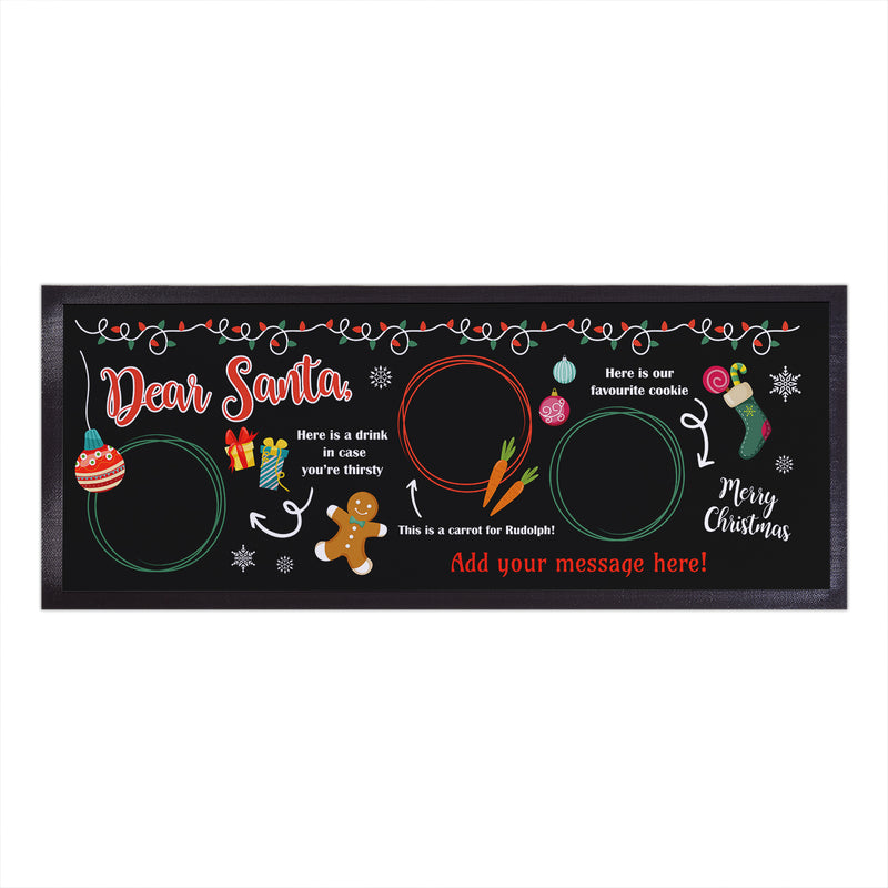 Personalised Christmas Eve - Dear Santa - Black Bar Runner