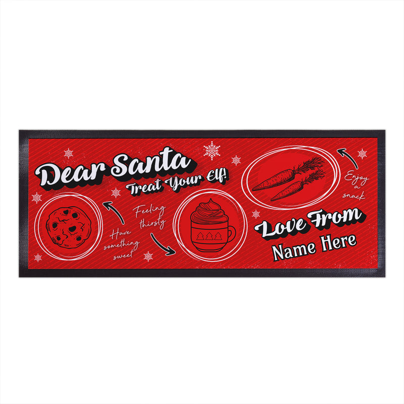 Personalised Christmas Eve - Dear Santa - Bar Runner