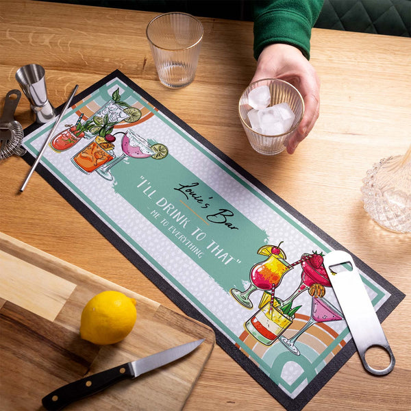 I'll Drink To That - Cocktails - Personalised Bar Runner