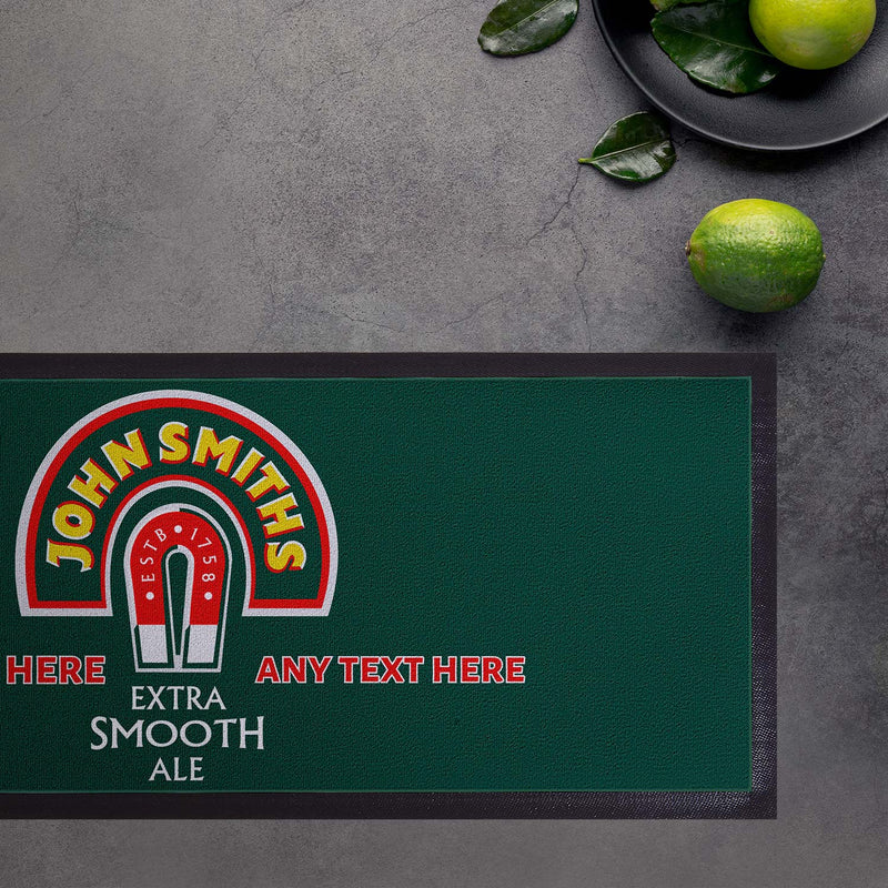 Pub and Beer Inspired - Extra Smooth Ale - Green - Personalised Text Bar Runner