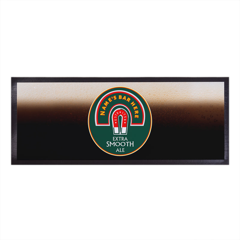 Pub and Beer Inspired - Extra Smooth Ale - Dark - Personalised Text Bar Runner
