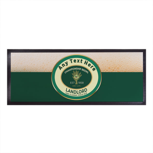 Pub and Beer Inspired - Landlord - Classic Pale Ale - Personalised Text Bar Runner