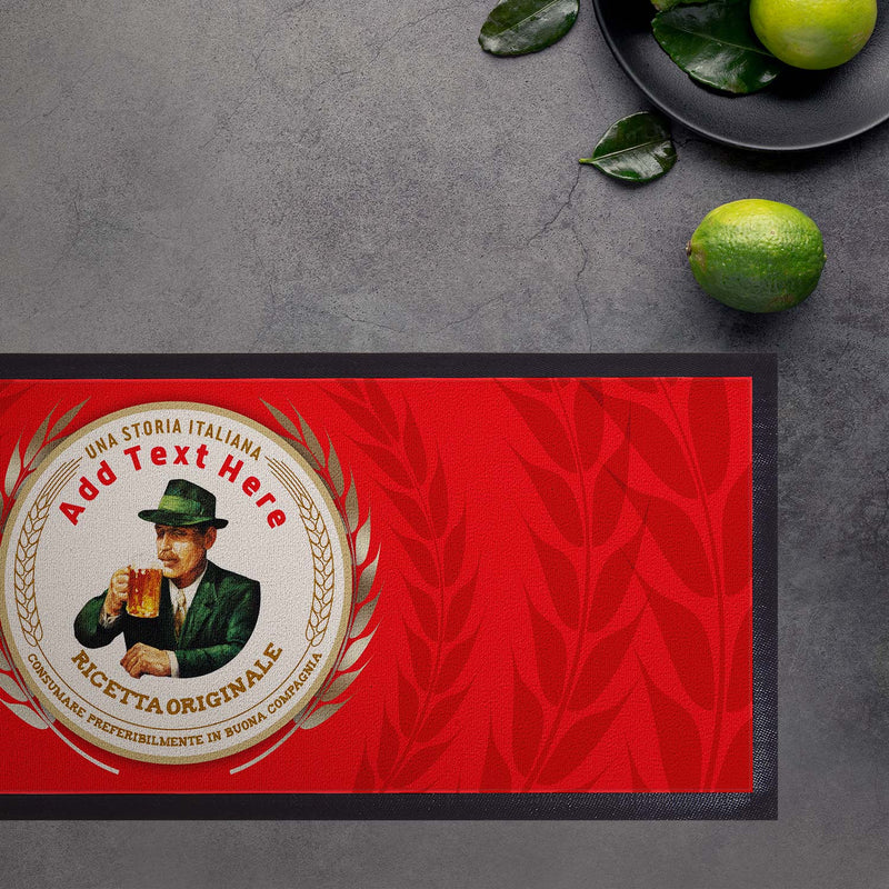Pub and Beer Inspired - UNA STORIA ITALIANA - Personalised Text Bar Runner