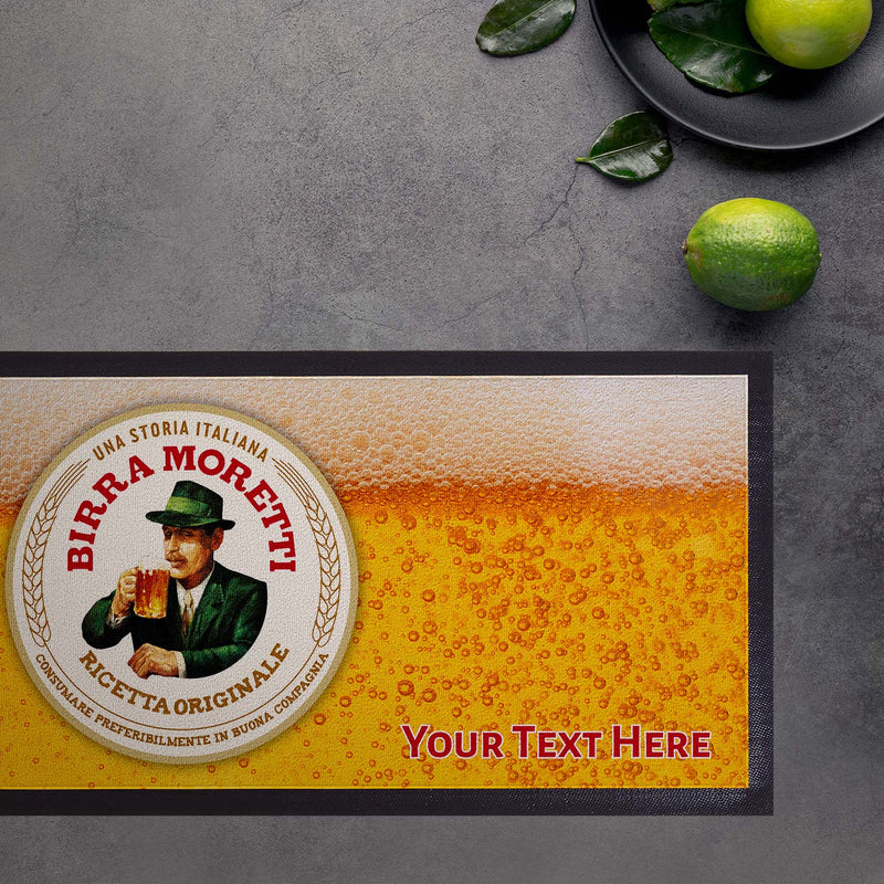 Pub and Beer Inspired - UNA STORIA ITALIANA - Bubbles - Personalised Text Bar Runner