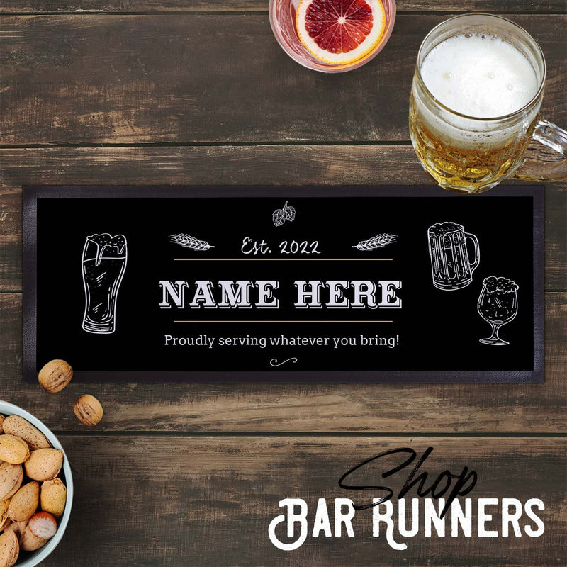 Personalised Text Bar Runner - Proudly Serving