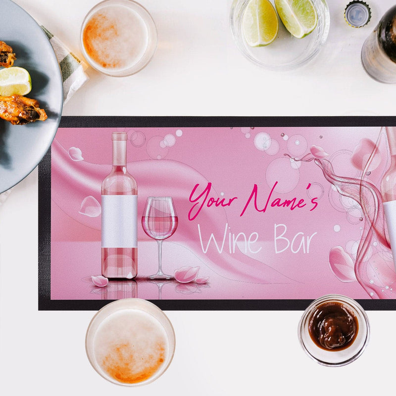 Personalised Bar Runner - Pink Wine