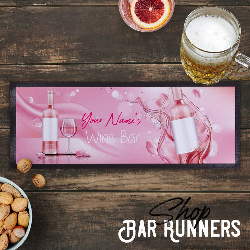 Personalised Bar Runner - Pink Wine