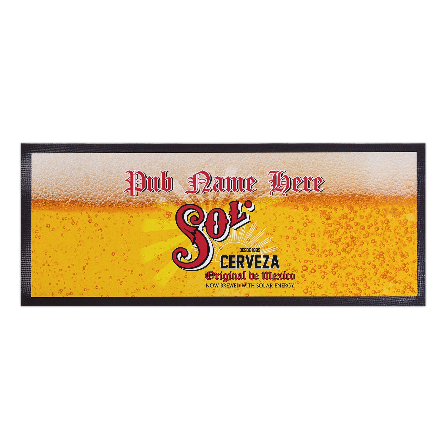 Pub and Beer Inspired - BEER DE MEXICO - Personalised Text Bar Runner
