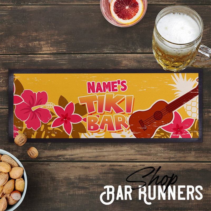 Personalised Bar Runner - Tiki Bar - Ukelele