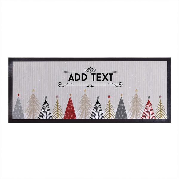 Personalised Bar Runner - Sketched Trees