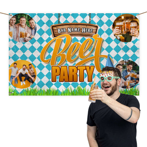 Beer Party Personalised Banner