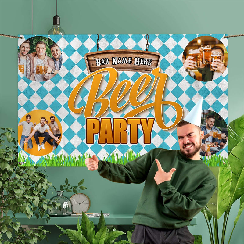 Personalised Photo Banner For Home Bar