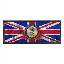 King Charles Coronation - Royal Monogram - Roses - Bar Runner