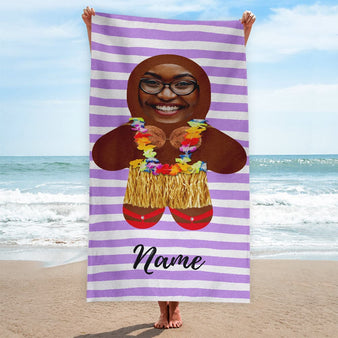 Personalised Beach Towel - Mini Me - Hula Babe