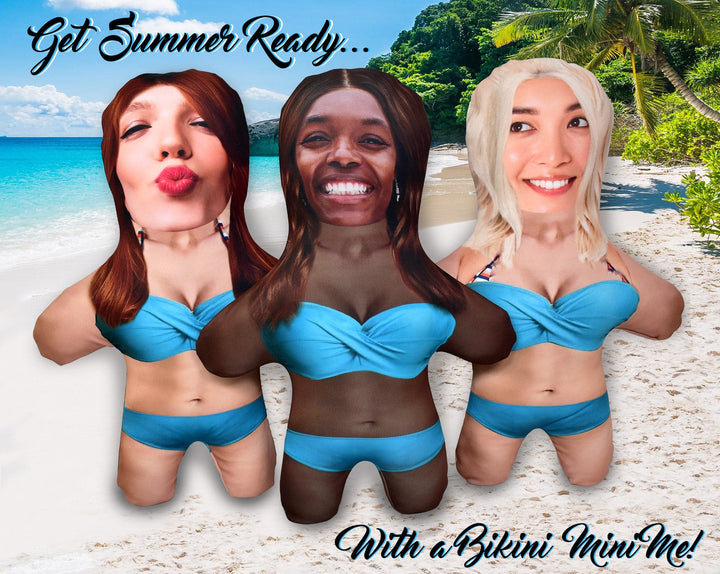 Bikini Real - Blue - 4 Variations - Personalised Mini Me Doll