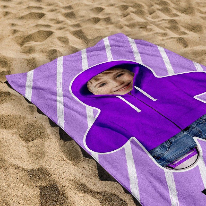 Personalised Hoodie Mini Me Beach Towel